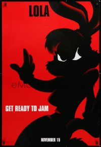 7z889 SPACE JAM teaser DS 1sh 1996 Michael Jordan, cool artwork of Lola Bunny!