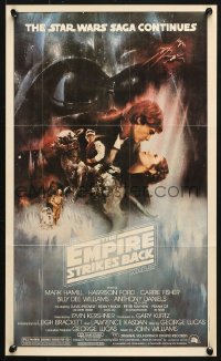 7z001 EMPIRE STRIKES BACK Topps poster 1981 George Lucas sci-fi classic, GWTW art by Roger Kastel!