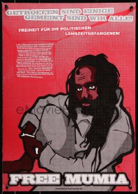7z361 FREE MUMIA 17x24 German special poster 2011 different art of imprisoned Mumia Abu-Jamal!