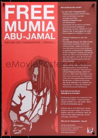 7z362 FREE MUMIA ABU-JAMAL 17x24 German special poster 2010 different art of imprisoned Mumia!