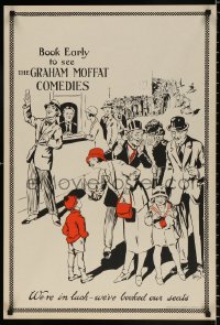 7z054 GRAHAM MOFFAT COMEDIES 21x31 English stage poster 1910s artwork of theater line by Willis!
