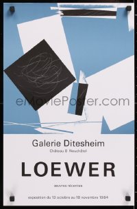 7z143 LOEWER 15x23 Swiss museum/art exhibition 1984 cool cubist art by the artist!