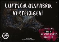 7z390 LUFTSCHLOSSFABRIK VERTEIDIGEN 17x24 German special poster 2000s art of a snarling wolf!