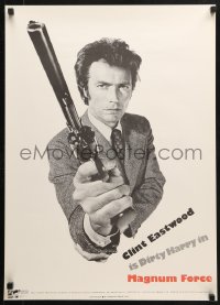 7z392 MAGNUM FORCE 20x28 special poster 1973 Clint Eastwood is Dirty Harry w/ huge gun by Halsman!