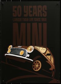 7z397 MINI 20x28 special poster 2009 really cool art of the car by Lasse Bauer!