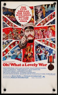 7z406 OH WHAT A LOVELY WAR 9x15 special poster 1969 Attenborough's wacky World War I musical!