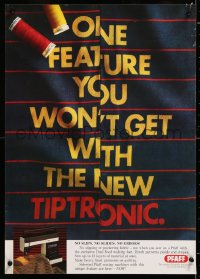 7z078 PFAFF tiptronic style 17x24 advertising poster 1970s sewing machines all over the world!