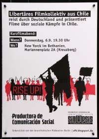 7z430 RISE UP 17x24 German special poster 2010 Antifa, different protest art, red title style!