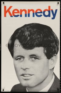 7z023 ROBERT F. KENNEDY FOR PRESIDENT white style 25x38 political campaign 1968 campaign poster!