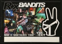 7z294 RX BANDITS 16x23 music poster 2000s War is Worthless Tour, completely different rock 'n' roll!