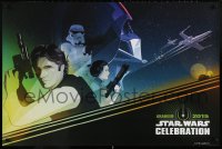 7z450 STAR WARS CELEBRATION ANAHEIM 24x36 special poster 2015 Han Solo, Leia & Vader by Drake!