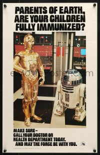 7z451 STAR WARS HEALTH DEPARTMENT POSTER 14x22 special poster 1977 C3P0 & R2D2, make sure!