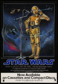 7z298 STAR WARS RADIO DRAMA 22x32 music poster 1993 cool art of C-3PO by Celia Strain!