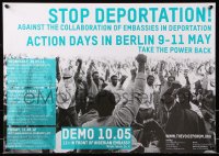 7z452 STOP DEPORTATION 17x24 German special poster 2012 against the collaboration of embassies!