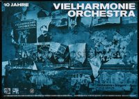 7z303 VIELHARMONIE ORCHESTRA 24x33 German music poster 1990s cool image of torn posters on wall!