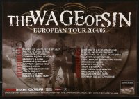 7z304 WAGE OF SIN 17x24 music poster 2004 European Tour, completely different images!