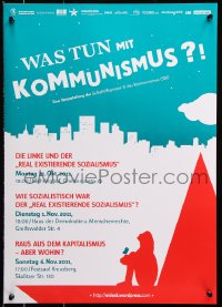 7z464 WAS TUN MIT KOMMUNISMUS 17x24 German special poster 2011 woman looking at sky, cityscape!