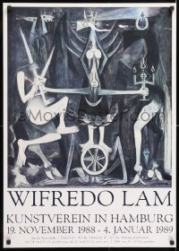 7z157 WIFREDO LAM 24x33 German museum/art exhibition 1988 wild art by Wilfredo Lam!