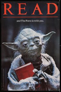 7z470 YODA 22x34 special poster 1983 American Library Association says Read: The Force is with you!