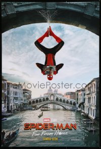 7z896 SPIDER-MAN: FAR FROM HOME int'l teaser DS 1sh 2019 Marvel Comics, hanging out in Venice!