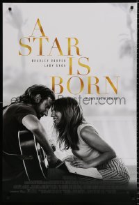 7z899 STAR IS BORN advance DS 1sh 2018 Bradley Cooper stars and directs, romantic image w/Lady Gaga!