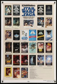 7z918 STAR WARS CHECKLIST 2-sided Kilian 1sh 1985 many great images of all the U.S. posters, info!