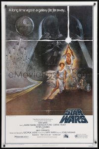 7z913 STAR WARS style A fourth printing 1sh 1977 George Lucas classic epic, art by Tom Jung!