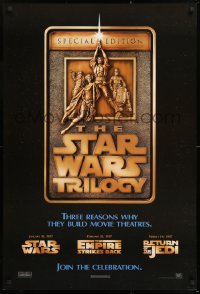 7z922 STAR WARS TRILOGY style F 1sh 1997 George Lucas, Empire Strikes Back, Return of the Jedi!