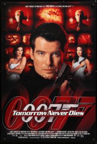 7z949 TOMORROW NEVER DIES 1sh 1997 Pierce Brosnan as Bond, Michelle Yeoh, sexy Teri Hatcher!
