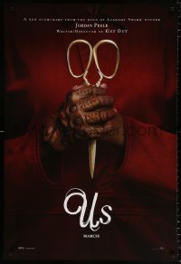 7z972 US teaser DS 1sh 2019 directed by Jordan Peele, creepy gloved hands holding scissors!