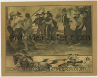 8a043 BUCKAROO KID LC 1926 cowboys rush to break up fight between Hoot Gibson & another man!