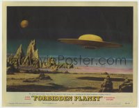 8a059 FORBIDDEN PLANET LC #8 1956 classic special effects image of spaceship hovering over Altair-4!