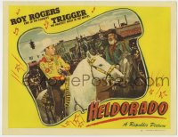 8a072 HELDORADO LC #4 1946 Roy Rogers & Trigger with Gabby Hayes on horse in crowded street!