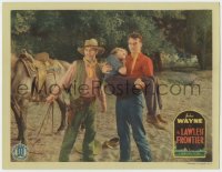 8a081 LAWLESS FRONTIER LC R1930s young John Wayne saves Gabby Hayes & Sheila Terry!
