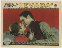 8a094 NEVADA LC 1927 Zane Grey, romantic close up of Gary Cooper & Thelma Todd about to kiss!