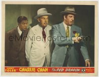 8a099 RED DRAGON LC 1945 Sidney Toler as Charlie Chan, Benson Fong, Fortunio Bonanova with gun!