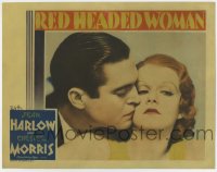 8a100 RED HEADED WOMAN LC 1932 super c/u of sexy Jean Harlow uninterested in Chester Morris, rare!