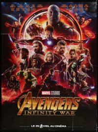 8b624 AVENGERS: INFINITY WAR advance French 1p 2018 Robert Downey Jr., Marvel Comics cast montage!