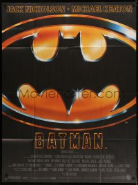 8b631 BATMAN French 1p 1989 DC Comics, directed by Tim Burton, cool image of the bat logo!