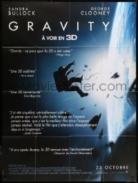 8b758 GRAVITY reviews advance French 1p 2013 Sandra Bullock, George Clooney, 3-D, adrift over earth!