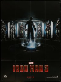 8b791 IRON MAN 3 teaser French 1p 2013 Marvel Comics, cool image of Robert Downey Jr & many suits!