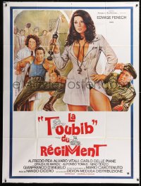 8b814 LADY MEDIC French 1p 1977 Enzo Sciotti art of sexy half-naked military doctor Edwige Fenech!