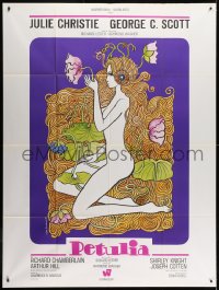 8b874 PETULIA French 1p 1968 different Jean Fourastie art of naked Julie Christie with flowers!