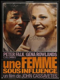 8b989 WOMAN UNDER THE INFLUENCE French 1p 1976 John Cassavetes, c/u of Peter Falk & Gena Rowlands!