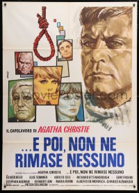 8b092 AND THEN THERE WERE NONE Italian 1p 1975 Oliver Reed, Elke Sommer, great art by Avelli!