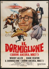 8b217 SLEEPER Italian 1p 1974 Woody Allen, Diane Keaton, wacky futuristic comedy, art by Ciriello!