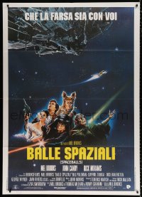 8b222 SPACEBALLS Italian 1p 1987 Mel Brooks Star Wars spoof, Alvin art of Candy, Pullman & cast!