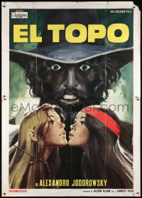 8b023 EL TOPO Italian 2p 1974 Alejandro Jodorowsky cult classic, different De Seta art, very rare!