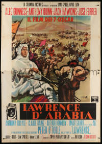 8b040 LAWRENCE OF ARABIA style A Italian 2p 1963 David Lean classic, cool different art by Cesselon!