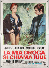 8b044 MISSISSIPPI MERMAID Italian 2p 1970 Francois Truffaut, Catherine Deneuve, Belmondo, rare!